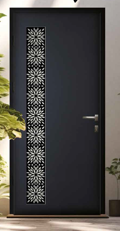 pose de porte d'entrée en alu